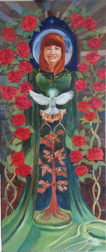 'An Crocí Ró-Naofa'. 30x70cm. Oil on canvas.
